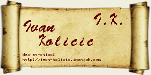 Ivan Količić vizit kartica